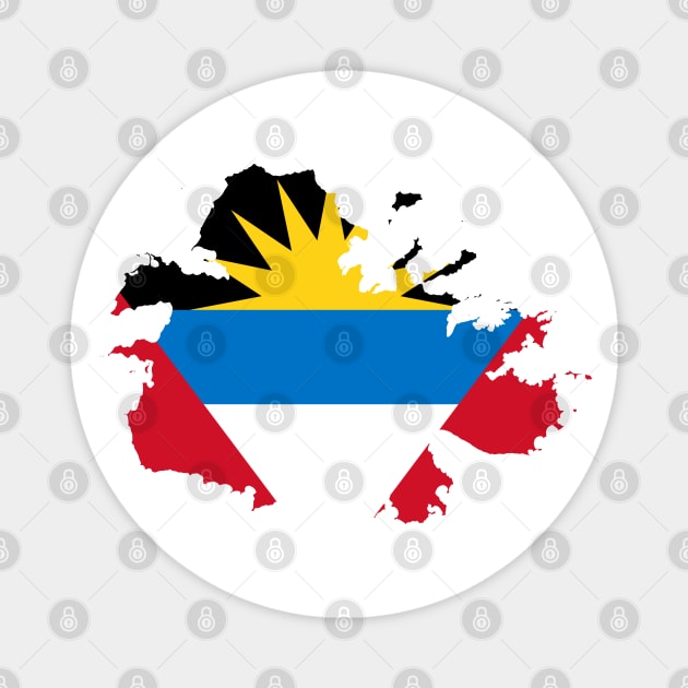 Antigua and Barbuda Flag Map Magnet by Historia